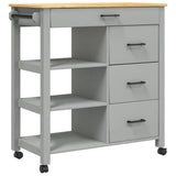 Kitchen Trolley MONZA 84x40x88.5 cm Solid Wood Pine 376113