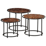 Nesting Tables 3 pcs Solid Wood Reclaimed 358932