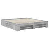 Bed Frame Grey Sonoma 180 x 200 cm Engineered Wood 3408737