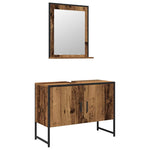 Bathroom Furniture Set with Storage 2 pcs Brown 80 x 33 x 60 cm 3334331
