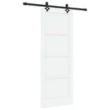 Sliding Door ORKDAL 78 x 202 cm Engineered Wood White and Black 3450187