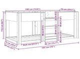 Bunk Bed for Kids White 75 x 190 cm Engineered Wood 3410387