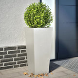 ZNTS Garden Planters 35x35x75 cm 2 pcs Stainless Steel 851089