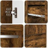 Bathroom Cabinet Smoked Oak 79.5 x 49 x 156 cm Engineered Wood 3406250