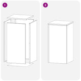 Plant Stand 2 pcs Silver 30 x 30 x 60 cm Steel 8012483
