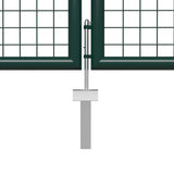 Garden Gate Steel 400x200 cm Green 144315