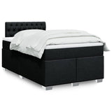 Box Spring Bed with Mattress Black 120x190 cm Fabric 3285836