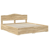 Bed Frame with Drawer Sonoma Oak 180 x 200 cm Engineered Wood 3413161
