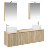 Bathroom Cabinet Set 5 pcs Sonoma Oak Engineered Wood 3406513