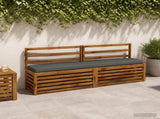 2-Piece Bench Cushions VUGHT 2 pcs 100% Polyester Grey 950957