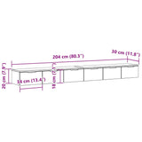 Wall-mounted Cabinet 2 pcs Black Oak 102 x 30 x 20 cm 3333075