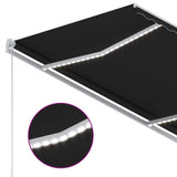Manual Retractable Awning with LED 350x250 cm Anthracite 3068884