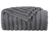 Throw Blankets 6 pcs Dark Grey 240 x 220 cm Fleece 42016875