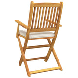 Folding Chair 4 pcs White 49 x 57.5 x 92cm Solid Acacia wood 3329123
