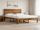 Double Bed Frame with Headboard ROSTOCK Natural 140 x 190 cm 3405480