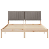 Bed Frame with Headboard Brown 150 x 200 cm Solid Pine Wood 3394416