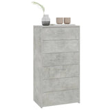 Sideboard with 6 Drawers Concrete Grey 50x34x96 cm Engineered Wood 800670