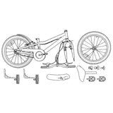 Kids Bike 12 Inches for 2-4 Years Old Light Pink 42009193
