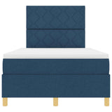 Box Spring Bed with Headboard Blue 120 x 200 cm Fabric 3339692