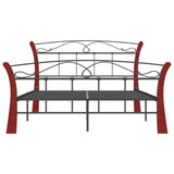 Bed Frame without Mattress Black Metal 120x200 cm 324878