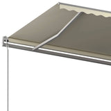 Manual Retractable Awning with Posts 6x3 m Cream 3070197