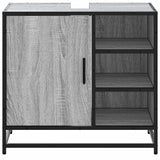 Bathroom Sink Cabinet Grey Sonoma 65x33x60 cm Engineered Wood 849287