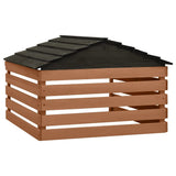 Robotic Lawn Mower Garage Black and Brown 78x74x54 cm Firwood 315301