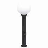 Bollard Light with Outlet 80 cm Black IP44 4006119