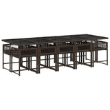 Garden Dining Set Brown, Cream White, Black 3211473