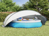 Pool Dome Folding Manual Grey and Orange 472 x 460 x 229 cm 42001118