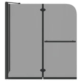 Bi-Folding Shower Enclosure Dark Transparent 120 x 67 x 129 cm 42018542