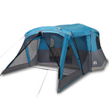 Camping Tent with Porch 4-Person Blue Waterproof 94537
