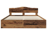 Bed Frame with Headboard Old Wood 150 x 200 cm Solid Pine Wood 3412887