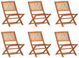 Dining Set Natural wood Solid acacia wood Large Foldable 3086972