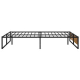Bed Frame without Mattress Black Metal 120x200 cm 324815