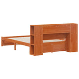 Bed Frame with Storage Headboard Wax Brown 140 x 190 cm 3423794