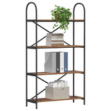 Bookshelf 4-Tier 80 x 30 x 146 cm Engineered wood Old Wood 879897