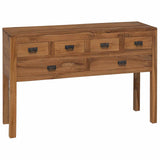 Sideboard Natural 110 x 35 x 75.5 cm Solid Teak Wood 42024261