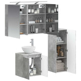 Bathroom Furniture Set 4 pcs Concrete Grey 3407410
