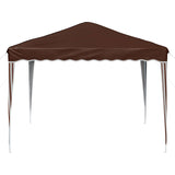 Pop-up Party Tent 288 x 288 x 245 cm Brown Oxford Fabric 42019753
