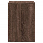 ZNTS Bedside Cabinet with LED Lights Brown Oak Engineered Wood 852045