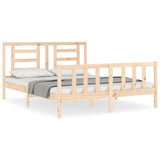 Bed Frame without Mattress King Size Solid Wood Pine 3192886