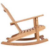 Garden Adirondack Rocking Chair Natural Solid Teak wood 42041358