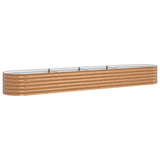 Garden Raised Bed Brown 400 x 80 x 44 cm Steel 42011330