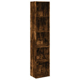 Bookcase Smoked Oak 40x30x189 cm Engineered Wood 857889