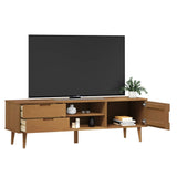 TV Cabinet MOLDE Brown 158x40x49 cm Solid Wood Pine 4013412