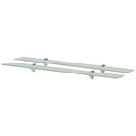 ZNTS Floating Shelves 2 pcs Glass 90x20 cm 8 mm 3051540