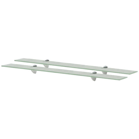 ZNTS Floating Shelves 2 pcs Glass 90x20 cm 8 mm 3051540