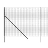 Wire Mesh Fence Anthracite 1.6x10 m Galvanised Steel 154196