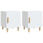 ZNTS Bedside Cabinets 2 pcs White Engineered Wood 812043